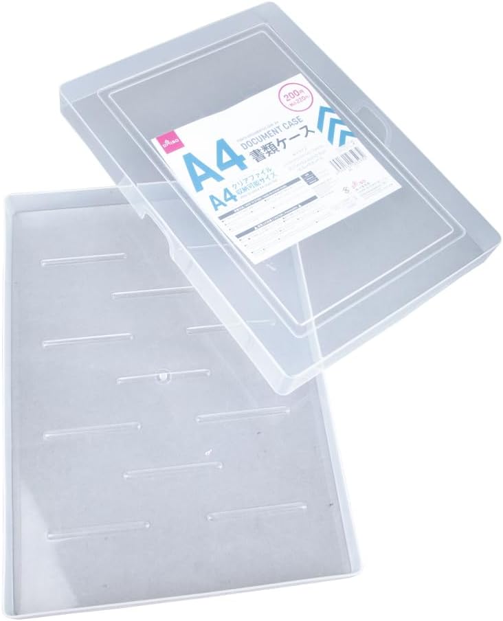 Daiso A4 Document Case – Portable File Organizer, Clear - Image 3